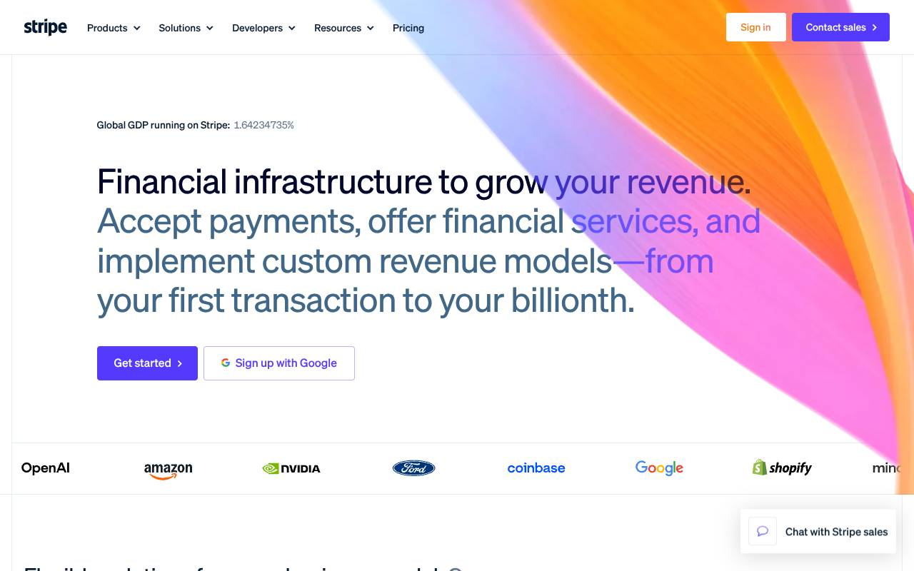 stripe.com landing page screenshot